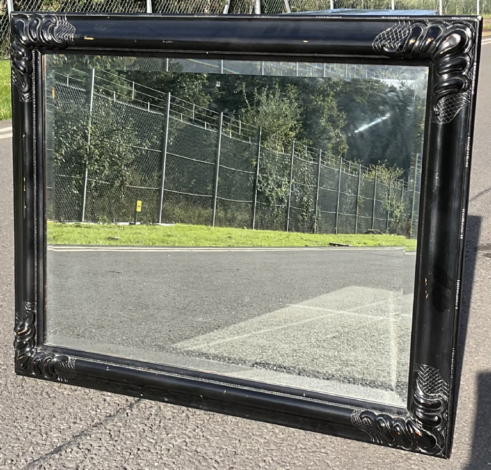 Victorian Ebonized Overmantel Mirror 