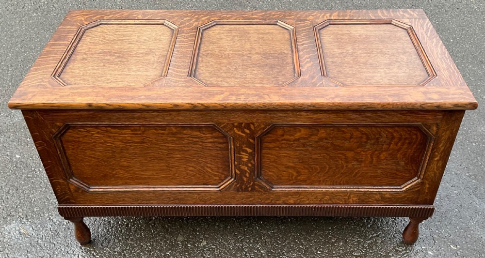 Panelled Oak Blanket Chest 