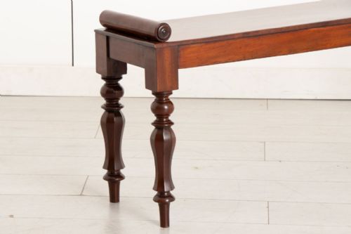 WILLIAM IV MAHOGANY WINDOW SEAT C1830 - ADDITIONAL PHOTO 4