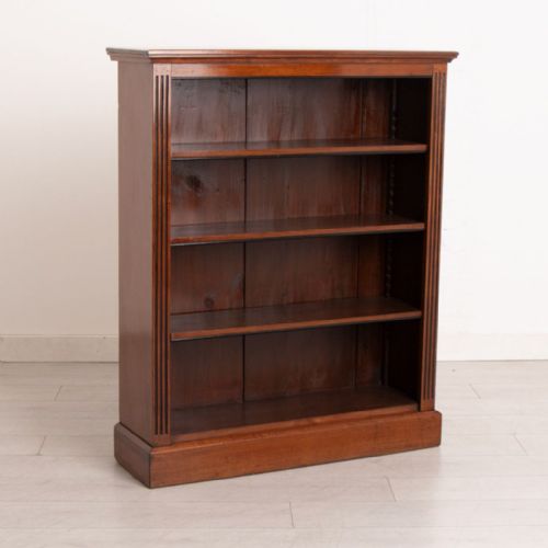 antique mahogany open bookcase c1900 - CATEGORY: ANTIQUE BOOKCASES - DATED 1900