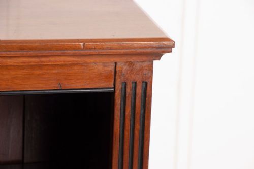 ANTIQUE MAHOGANY OPEN BOOKCASE C1900 - ADDITIONAL PHOTO 2