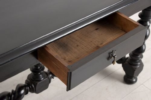 ANGLO PORTUGUESE BAROQUE REVIVAL TABLE IN POLISHED AMERICAN WALNUT C1850 - ADDITIONAL PHOTO 4