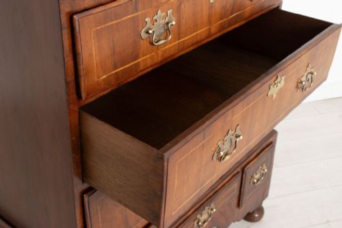 18TH CENTURY FIGURED WALNUT CHEST ON STAND - ADDITIONAL PHOTO 5