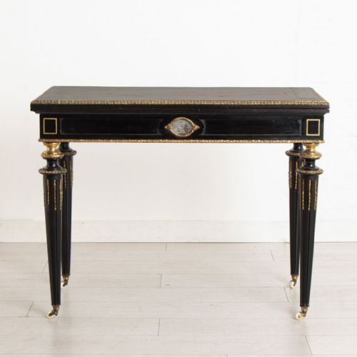 19TH CENTURY EBONISED ORMOLU GAMES TABLE - ADDITIONAL PHOTO 1