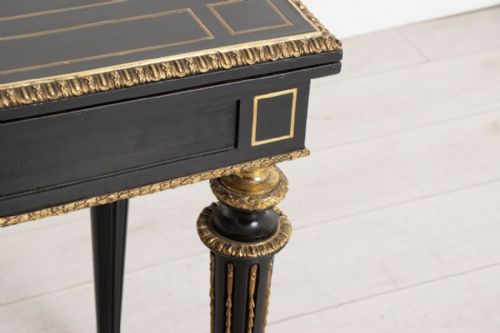 19TH CENTURY EBONISED ORMOLU GAMES TABLE - ADDITIONAL PHOTO 3