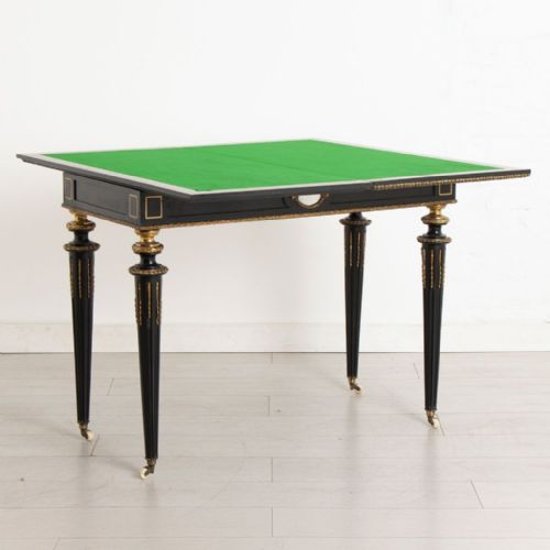 19TH CENTURY EBONISED ORMOLU GAMES TABLE - ADDITIONAL PHOTO 7