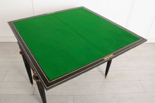 19TH CENTURY EBONISED ORMOLU GAMES TABLE - ADDITIONAL PHOTO 8