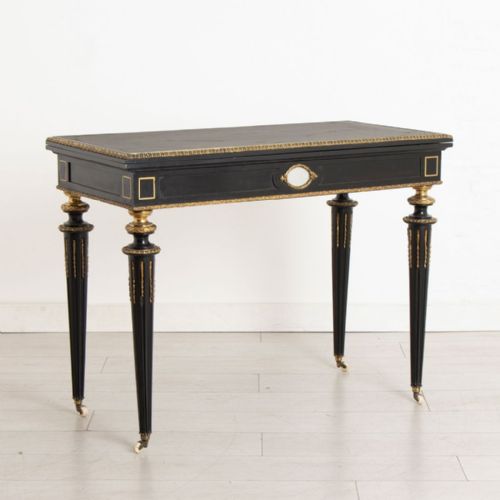 19TH CENTURY EBONISED ORMOLU GAMES TABLE - ADDITIONAL PHOTO 9