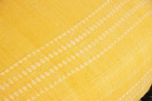 FRENCH 19TH CENTURY SLIPPER CHAIR UPHOLSTERED IN YELLOW VINTAGE CAMEL HAIR TEXTILE - ADDITIONAL PHOTO 3