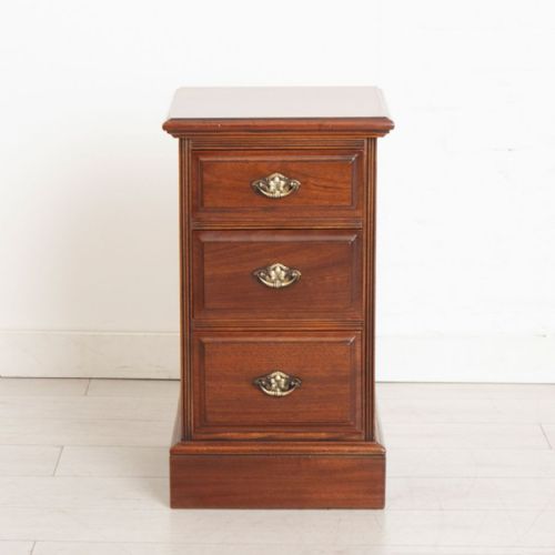 PAIR OF VICTORIAN MAHOGANY BEDSIDE CHESTS WITH ORIGINAL HANDLES C1880 - ADDITIONAL PHOTO 2