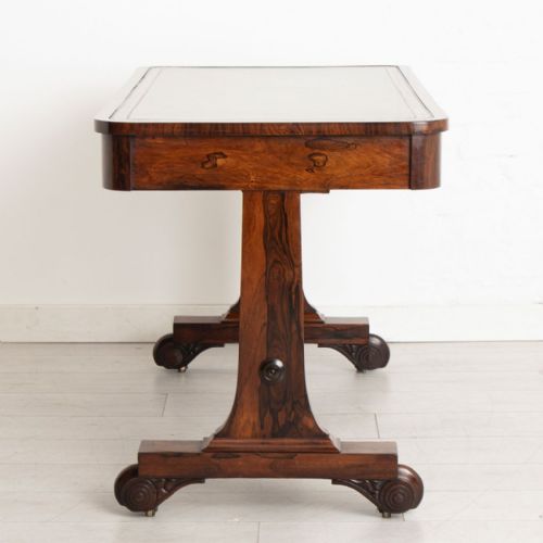 REGENCY ROSEWOOD TWO DRAWER LIBRARY TABLE C1820 - ADDITIONAL PHOTO 2