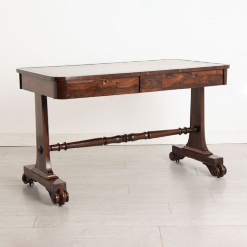 REGENCY ROSEWOOD TWO DRAWER LIBRARY TABLE C1820 - ADDITIONAL PHOTO 4