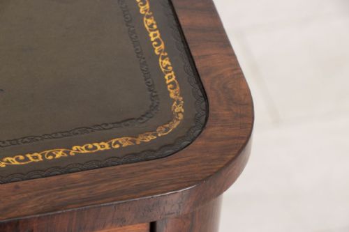 REGENCY ROSEWOOD TWO DRAWER LIBRARY TABLE C1820 - ADDITIONAL PHOTO 9