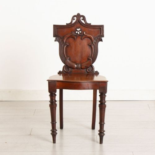 victorian country house mahogany hall chair - CATEGORY: ANTIQUE CHAIRS - DATED VICTORIAN