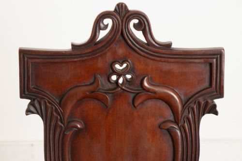 VICTORIAN COUNTRY HOUSE MAHOGANY HALL CHAIR - ADDITIONAL PHOTO 2