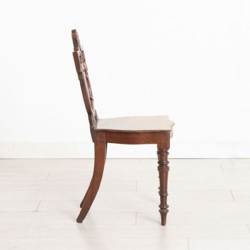 VICTORIAN COUNTRY HOUSE MAHOGANY HALL CHAIR - ADDITIONAL PHOTO 3