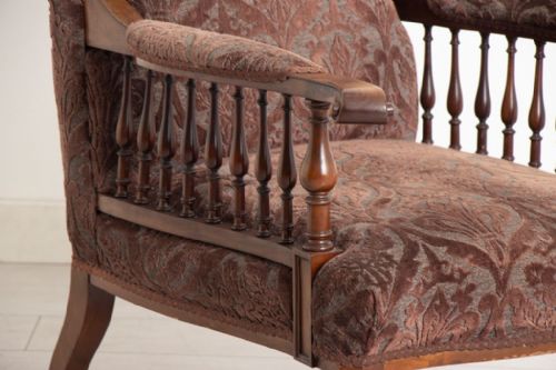 ANTIQUE MAHOGANY ARMCHAIR BY GEORGE JACK FOR MORRIS CO C1890 - ADDITIONAL PHOTO 3
