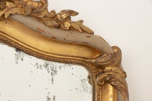 FRENCH CRESTED OVERMANTLE MIRROR C18801900 - ADDITIONAL PHOTO 3