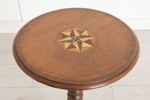 LATE 19TH CENTURY MIXED INLAID WOOD LAMP TABLE - ADDITIONAL PHOTO 1