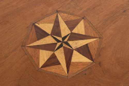 LATE 19TH CENTURY MIXED INLAID WOOD LAMP TABLE - ADDITIONAL PHOTO 2