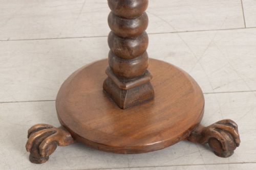 LATE 19TH CENTURY MIXED INLAID WOOD LAMP TABLE - ADDITIONAL PHOTO 3