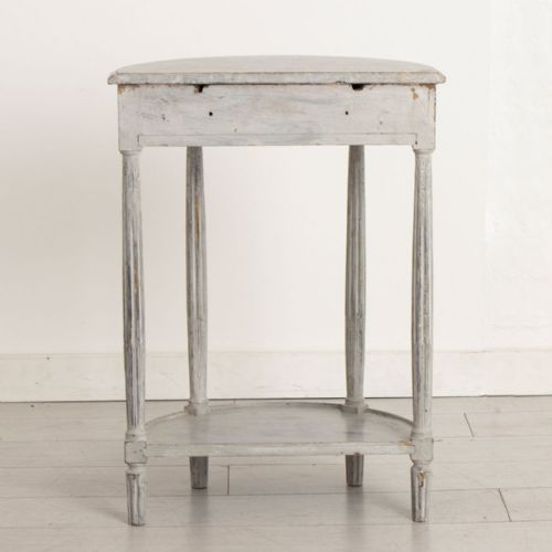 19TH CENTURY PAINTED FRENCH CONSOLE TABLE WITH MARBLE TOP - ADDITIONAL PHOTO 4