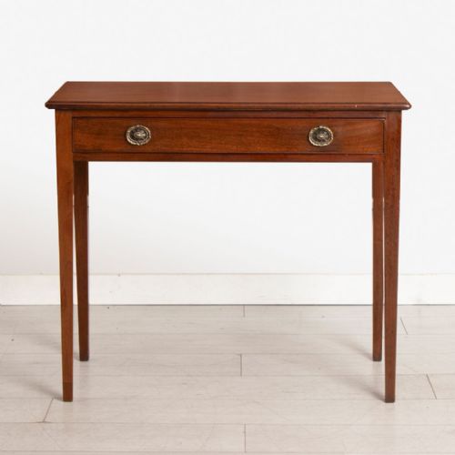 GEORGIAN SIDE TABLE WITH OVAL RING DROP HANDLES C1800 - ADDITIONAL PHOTO 1