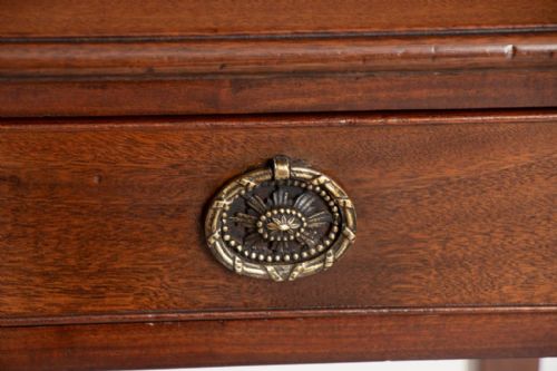 GEORGIAN SIDE TABLE WITH OVAL RING DROP HANDLES C1800 - ADDITIONAL PHOTO 3