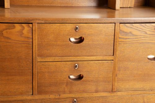 ARTS CRAFTS OAK DRESSING CHEST BY GEORGE WALTON - ADDITIONAL PHOTO 3
