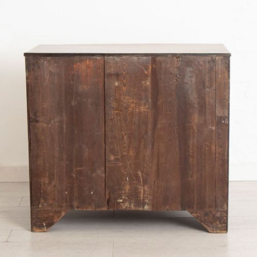 ANTIQUE MAHOGANY BOW FRONT CHEST OF DRAWERS C1850 - ADDITIONAL PHOTO 2