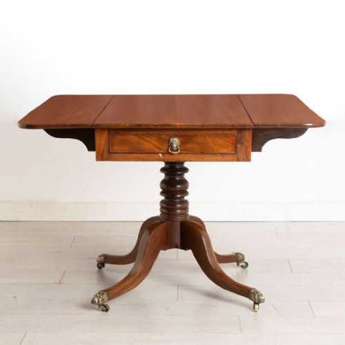 ANTIQUE PEMBROKE MAHOGANY SOFA TABLE - ADDITIONAL PHOTO 3