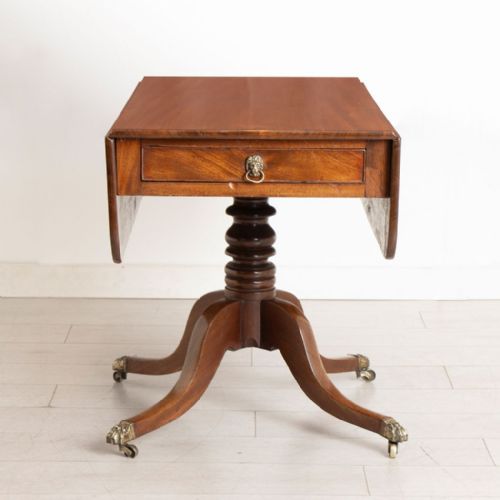ANTIQUE PEMBROKE MAHOGANY SOFA TABLE - ADDITIONAL PHOTO 4