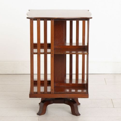 EDWARDIAN MAHOGANY REVOLVING BOOKCASE C1900 - ADDITIONAL PHOTO 2