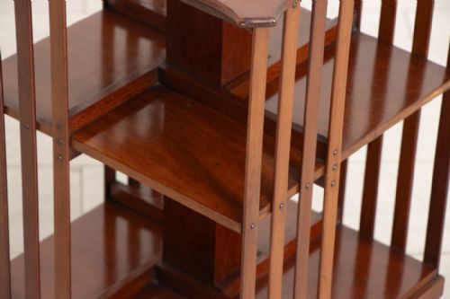 EDWARDIAN MAHOGANY REVOLVING BOOKCASE C1900 - ADDITIONAL PHOTO 3
