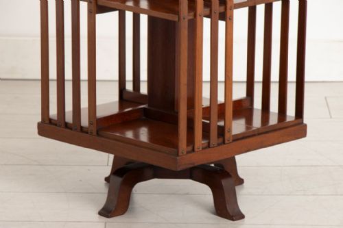 EDWARDIAN MAHOGANY REVOLVING BOOKCASE C1900 - ADDITIONAL PHOTO 5