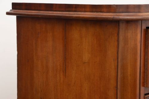 VICTORIAN MAHOGANY CHEST OF DRAWERS WITH WOODEN KNOB HANDLES DEEP BOTTOM DRAWER - ADDITIONAL PHOTO 3