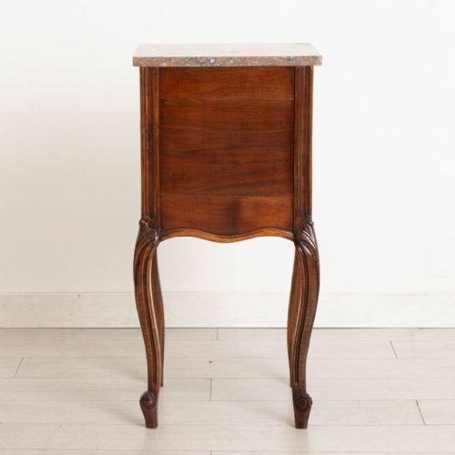 PAIR OF FRENCH BEDSIDE CABINETS WITH MARBLE TOPS C1900 - ADDITIONAL PHOTO 5