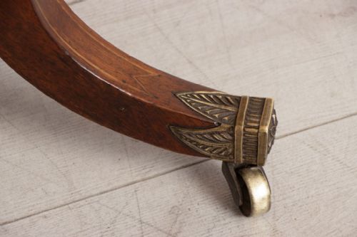 REGENCY ROSEWOOD GAMES TABLE WITH SATINWOOD CROSSBANDING BOXWOOD INLAY C1820 - ADDITIONAL PHOTO 7