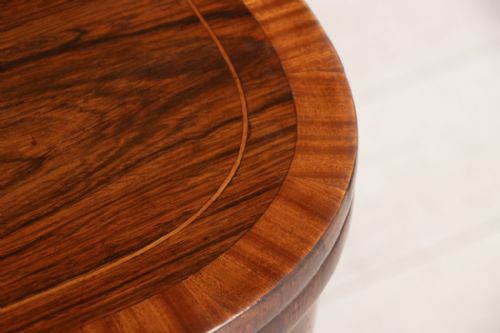 REGENCY ROSEWOOD GAMES TABLE WITH SATINWOOD CROSSBANDING BOXWOOD INLAY C1820 - ADDITIONAL PHOTO 8