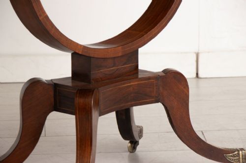 REGENCY ROSEWOOD GAMES TABLE WITH SATINWOOD CROSSBANDING BOXWOOD INLAY C1820 - ADDITIONAL PHOTO 9