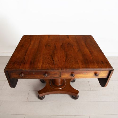 REGENCY ROSEWOOD SOFA TABLE - ADDITIONAL PHOTO 4