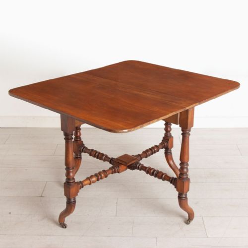 VICTORIAN MAHOGANY SUTHERLAND TABLE C1880 - ADDITIONAL PHOTO 1