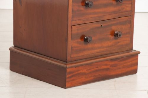 VICTORIAN MAHOGANY COLLECTOR'S CHEST WITH 7 DRAWERS ORIGINAL CHUBB LOCKS C1870 - ADDITIONAL PHOTO 4