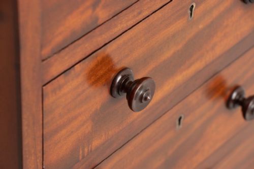VICTORIAN MAHOGANY COLLECTOR'S CHEST WITH 7 DRAWERS ORIGINAL CHUBB LOCKS C1870 - ADDITIONAL PHOTO 5