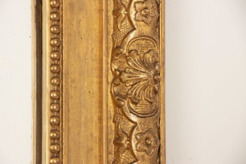 FRENCH GILT MIRROR WITH ORIGINAL GLASS BACKBOARDS C1880 - ADDITIONAL PHOTO 5