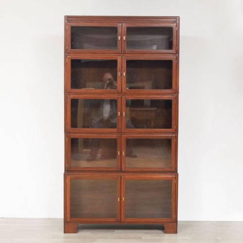mahogany sectional bookcase by minty of oxford c1910 - CATEGORY: ANTIQUE BOOKCASES - DATED 1910