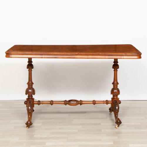 VICTORIAN INLAID BURR WALNUT SIDE TABLE - ADDITIONAL PHOTO 1