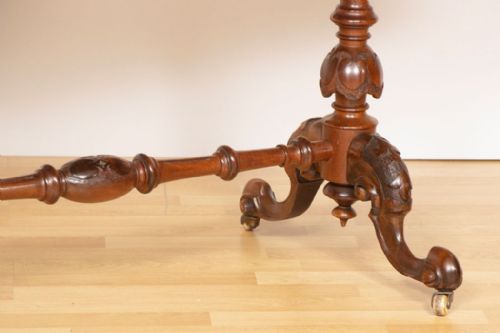 VICTORIAN INLAID BURR WALNUT SIDE TABLE - ADDITIONAL PHOTO 7