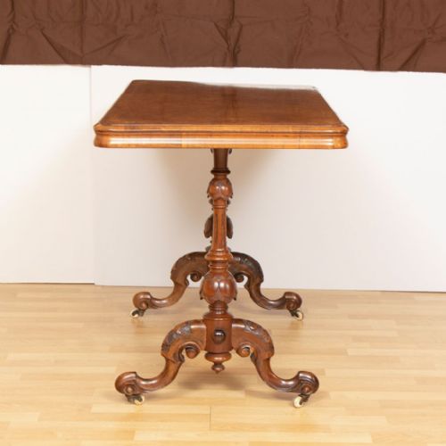 VICTORIAN INLAID BURR WALNUT SIDE TABLE - ADDITIONAL PHOTO 8