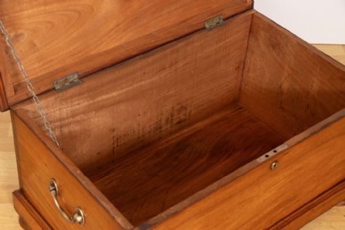 VICTORIAN MAHOGANY TRUNK C1880 - ADDITIONAL PHOTO 3